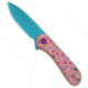 Civivi CIVIVI Elementum Dessert WarriorR Exclusive Knife Pink G-10 2.9" Blue Donut, Pink, D2, adult, BHQ-148967