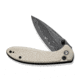 CIVIVI Faeger Flipper &amp; Thumb Stud &amp; Button Lock Knife Milled Ivory G10 Handle
