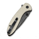 CIVIVI Faeger Flipper &amp; Thumb Stud &amp; Button Lock Knife Milled Ivory G10 Handle