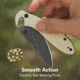 CIVIVI Faeger Flipper &amp; Thumb Stud &amp; Button Lock Knife Milled Ivory G10 Handle
