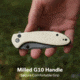 CIVIVI Faeger Flipper &amp; Thumb Stud &amp; Button Lock Knife Milled Ivory G10 Handle
