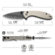 CIVIVI Faeger Flipper &amp; Thumb Stud &amp; Button Lock Knife Milled Ivory G10 Handle