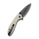 CIVIVI Faeger Flipper &amp; Thumb Stud &amp; Button Lock Knife Milled Ivory G10 Handle