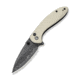 CIVIVI Faeger Flipper &amp; Thumb Stud &amp; Button Lock Knife Milled Ivory G10 Handle