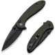 CIVIVI Faeger Flipper &amp; Thumb Stud &amp; Button Lock Knife Milled Od Green G10 Handle