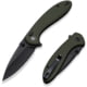 CIVIVI Faeger Assisted Opening Folding Knife, 2.98in, Damascus, Drop Point, G10 OD Green Handle, Black, C24031-2