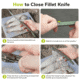 CIVIVI Shawka Fillet Folding Knife, 5.81in, 14C28N, Fillet, Aluminum Gray/Green Handle, C22029B3