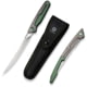 CIVIVI Shawka Fillet Folding Knife, 5.81in, 14C28N, Fillet, Aluminum Gray/Green Handle, C22029B3