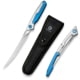 CIVIVI Shawka Fillet Folding Knife, 5.81in, 14C28N, Fillet, Aluminum Silver/Blue Handle, C22029B2