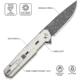 CIVIVI Navo Flipper Knife Ivory G10 Handle 3.25inch Damascus Blade