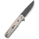 CIVIVI Navo Flipper Knife Ivory G10 Handle 3.25inch Damascus Blade