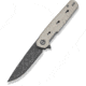 CIVIVI Navo Flipper Knife Ivory G10 Handle 3.25inch Damascus Blade