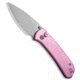 Civivi CIVIVI Qubit Button Lock Knife Pink Aluminum 2.98" Satin C22030E-5*DISC*, Pink, 14C28N, adult, BHQ-232261
