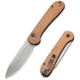 CIVIVI Elementum Folding Knife, 3.47in, Carbon Steel, Micarta Handle, Brown/Gray, C2103D