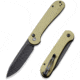 CIVIVI Elementum Folding Knife, 3.47in, Carbon Steel, Micarta Handle, Olive/Black, C2103B