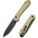CIVIVI Elementum Folding Knife, 3.47in, Carbon Steel, Micarta Handle, Olive/Black, C2103B