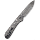 CIVIVI Elementum Folding Knife, 3.47in, Damascus Blade, Carbon Fiber/Steel Handle, Marble/Black, C2103DS3