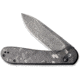 CIVIVI Elementum Folding Knife, 3.47in, Damascus Blade, Carbon Fiber/Steel Handle, Marble/Black, C2103DS3
