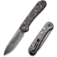 CIVIVI Elementum Folding Knife, 3.47in, Damascus Blade, Carbon Fiber/Steel Handle, Marble/Black, C2103DS3