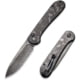 CIVIVI Elementum Folding Knife, 3.47in, Damascus Blade, Carbon Fiber/Steel Handle, Marble/Black, C2103DS3