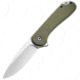 CIVIVI Elementum Linerlock Green Folding Knife, 3 satin finish D2 tool steel blade, Green G10 handle, C907E