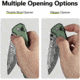 CIVIVI Hyperpulse Flipper &amp; Thumb Stud &amp; Button Lock Knife Aluminum Handle 3.5inch Damascus Blade C23087a-ds1 - C23087A-DS1