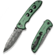CIVIVI Hyperpulse Flipper &amp; Thumb Stud &amp; Button Lock Knife Aluminum Handle 3.5inch Damascus Blade C23087a-ds1 - C23087A-DS1