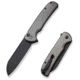 CIVIVI Chevalier Folding Knife, 3.4in, Carbon Steel, Sheepsfoot Blade, Aluminum Gray Handle, C20022B3