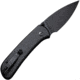 CIVIVI Quibit Folding Knife, 2.98in, Carbon Steel, Aluminum Handle, Black Matte, C22030E1