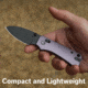 Civivi Knives Baby Banter 2 2.34: Folding Drop Point Plain Black Stonewashed Nitro-V Steel Blade, Purple Textured Aluminum Handle,C23074-2