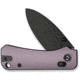 Civivi Knives Baby Banter 2 2.34: Folding Drop Point Plain Black Stonewashed Nitro-V Steel Blade, Purple Textured Aluminum Handle,C23074-2