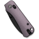 Civivi Knives Baby Banter 2 2.34: Folding Drop Point Plain Black Stonewashed Nitro-V Steel Blade, Purple Textured Aluminum Handle,C23074-2