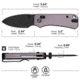 Civivi Knives Baby Banter 2 2.34: Folding Drop Point Plain Black Stonewashed Nitro-V Steel Blade, Purple Textured Aluminum Handle,C23074-2