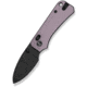 Civivi Knives Baby Banter 2 2.34: Folding Drop Point Plain Black Stonewashed Nitro-V Steel Blade, Purple Textured Aluminum Handle,C23074-2