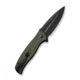 Civivi Knives Incindie 3.48 Folding Spear Point Plain Black Stonewashed 14C28N Steel Blade, OD Green Textured G10 Handle,C23053-2