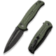 Civivi Knives Incindie 3.48 Folding Spear Point Plain Black Stonewashed 14C28N Steel Blade, OD Green Textured G10 Handle,C23053-2