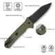 Civivi Knives Neurohaptic EDC 3.74 Folding Clip Point Plain Black Stonewashed Nitro-V Steel Blade, OD Green Textured G10 Handle,C23080-3