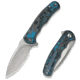 CIVIVI Mini Praxis Flipper Knife Arctic Storm Fat Carbon Fiber Handle - C18026CB-1