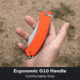 CIVIVI Outlaw Muk Flipper &amp; Button Lock Knife Orange G10 Handle 3.47inch Stonewashed 14c28n Blade