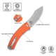 CIVIVI Outlaw Muk Flipper &amp; Button Lock Knife Orange G10 Handle 3.47inch Stonewashed 14c28n Blade