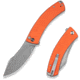 CIVIVI Outlaw Muk Flipper &amp; Button Lock Knife Orange G10 Handle 3.47inch Stonewashed 14c28n Blade