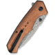 CIVIVI Photonix Flipper &amp; Thumb Stud Knife Guibourtia Wood Handle 3.7inch Damascus Blade C23081b-ds1 - C23081B-DS1