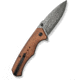 CIVIVI Photonix Flipper &amp; Thumb Stud Knife Guibourtia Wood Handle 3.7inch Damascus Blade C23081b-ds1 - C23081B-DS1