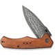 CIVIVI Photonix Flipper &amp; Thumb Stud Knife Guibourtia Wood Handle 3.7inch Damascus Blade C23081b-ds1 - C23081B-DS1