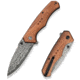 CIVIVI Photonix Flipper &amp; Thumb Stud Knife Guibourtia Wood Handle 3.7inch Damascus Blade C23081b-ds1 - C23081B-DS1