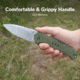 CIVIVI Photonix Flipper &amp; Thumb Stud Knife Od Green Coarse G10 Handle 3.7inch Satin Finished 14c28n Blade C23081b-2 - C23081B-2
