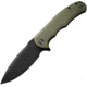 CIVIVI Praxis Linerlock Green G10 Folding Knife, 3.75 black stonewash finish 9Cr18MoV stainless bl, Green G10 handle, C803F