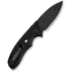 CIVIVI Triptych Flipper &amp; Thumb Stud &amp; Button Lock Knife Black G10 Handle 2.97inch Black Stonewashed 14c28n Blade - C23085B-1