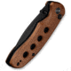 CIVIVI Triptych Flipper &amp; Thumb Stud &amp; Button Lock Knife Guibourtia Wood Handle 2.97inch Black Stonewashed 14c28n Blade - C23085B-3