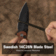 CIVIVI Triptych Flipper &amp; Thumb Stud &amp; Button Lock Knife Guibourtia Wood Handle 2.97inch Black Stonewashed 14c28n Blade - C23085B-3